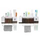 Automatic Toothpaste Dispenser Toothbrush Holder Wall Mounted Storage Stand + 2/3/4 Cups