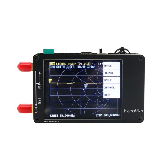 50KHz-900MHz 2.8inch Digital Display Touch Screen Portable Handheld Vector Network Analyzer Shortwave MF HF VHF UHF Antenna Analyzer