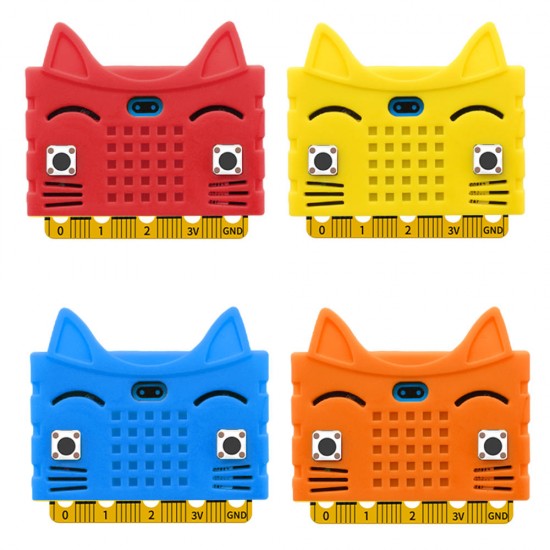 5pcs Orange Silicone Protective Enclosure Cover For Motherboard Type A Cat Model