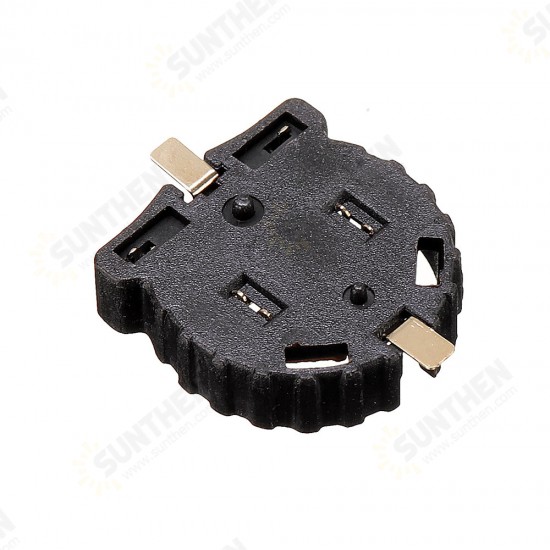 CR1220 Battery Holder Patch Button Battery Cell Sockets Case Black Plastic Housing