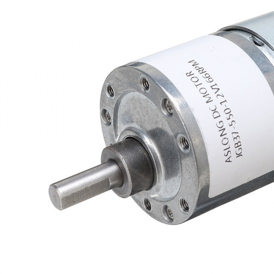 JGB37-550 Large Torque Gear Motor DC12V Reducer Motors Reversed with Metal Gearbox Cooling Fan