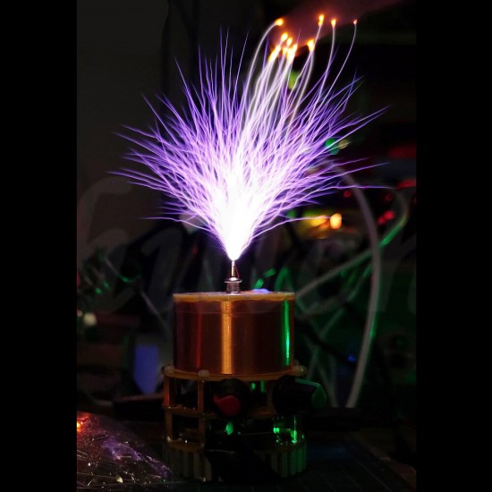 Maxgeek SSTC Mini Tesla Coil Music Double Class-E Solid State Tesla Coil Artificial Teaching Tool