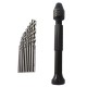 0.3-3.8mm Mini Aluminum Hand Drill with Chuck and 10pcs Twist Drill Bits Rotary Tool