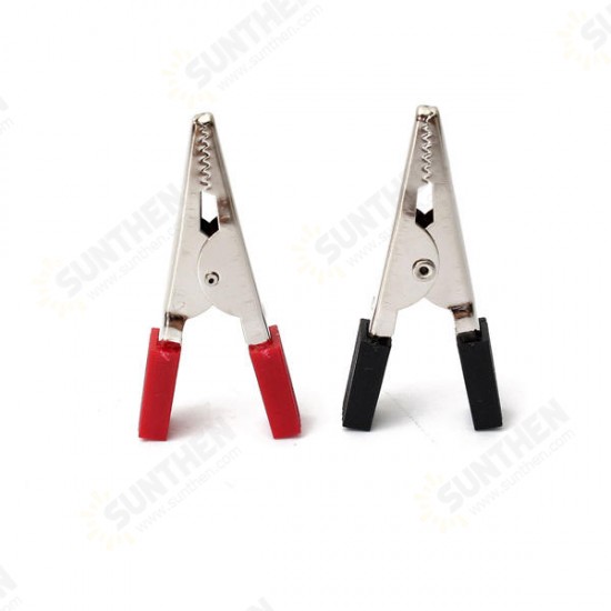 2pcs 5cm Crocodile Car Caravan Van Battery Test Lead Clips Red + Black