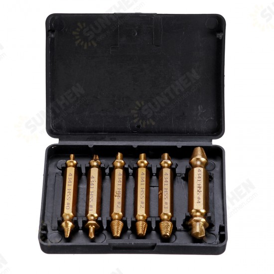 5/6 PCS Damaged Screw Extractor Speed Out Drill Bits Broken Bolt Remover Tools