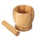 Bamboo Mortar and Pestle Garlic Presser Masher Hand Grinder Crusher for Home Spice Pepper Grinder Masher Mortar Kitchen Supplies