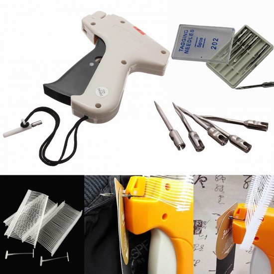 Clothes Garment Price Label Tagging Tag Gun Machine with 1000 Barbs and 5 Steel Needles