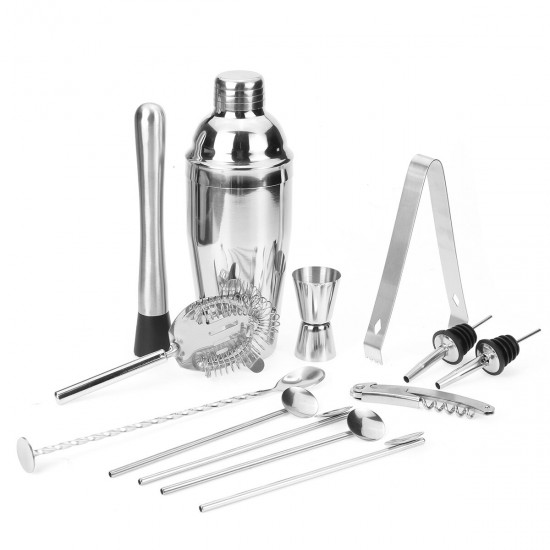 Cocktail Maker Set Shaker Mixer Stainless Steel Bar Bartender Drink Making Kit