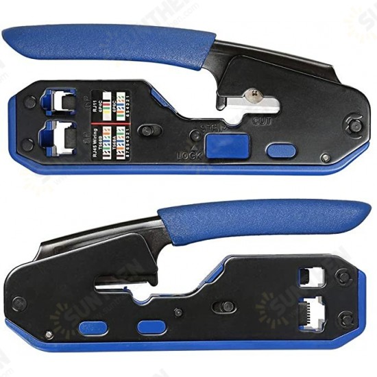 Modular Crimping Tool for RJ45 and RJ11, RJ12, 6P, 8P and Modular Standard Connectors