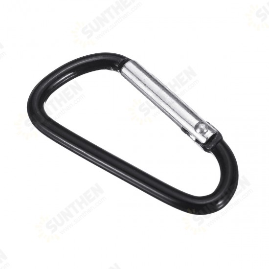 Screw Lock D-Shaped Carabiner Hook Keyring Clip