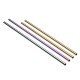 Stainless Steel Straw Set Long Metal Environment-Friendly Drinking Straws Kit With 2 Brushes Bag