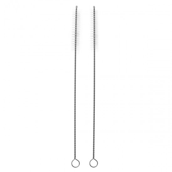 Stainless Steel Straw Set Long Metal Environment-Friendly Drinking Straws Kit With 2 Brushes Bag