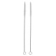 Stainless Steel Straw Set Long Metal Environment-Friendly Drinking Straws Kit With 2 Brushes Bag