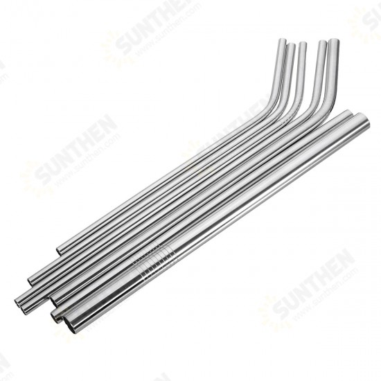 Stainless Steel Straw Ultra Long Reusable Drinking Metal Straws Kit Bent/Straight