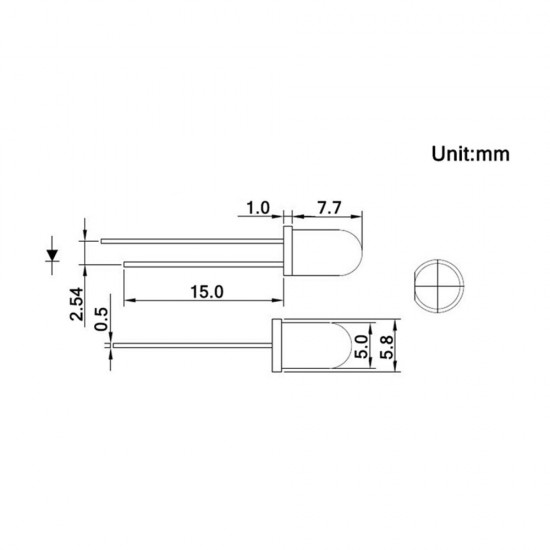 100PCS 5MM 20mA 3V Warm White Transparent Ultra Bright 3000K Round LED Diode DIY Lamp