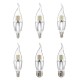 Dimmable E27 E14 E12 7W 60 SMD 3014 LED Pure White Warm White Sliver Candle Light Lamp Bulb AC110V