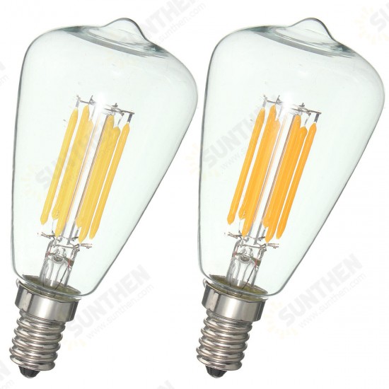 E12 6W COB Retro Edison Vintage Pure White Warm White Filament Light Lamp Bulb AC110V