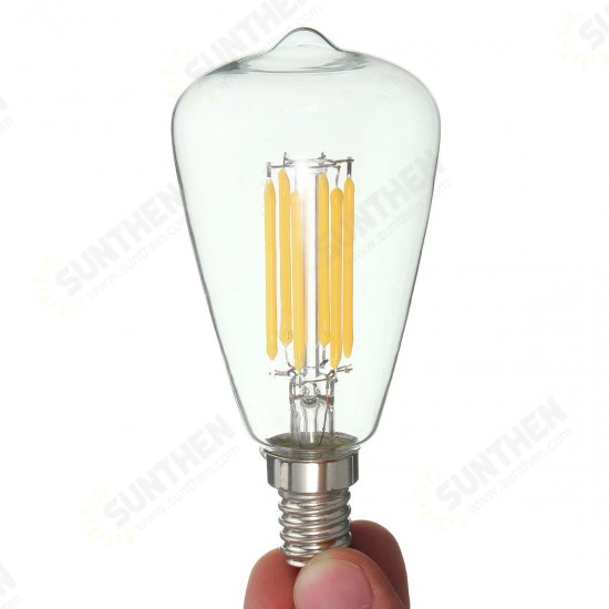 E12 6W COB Retro Edison Vintage Pure White Warm White Filament Light Lamp Bulb AC110V