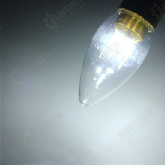 E12/E14/E27 3W Non-Dimmable LED Candle Golden Light Bulb White/Warm White 85-265V