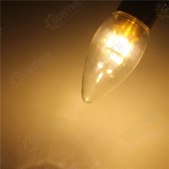 E12/E14/E27 3W Non-Dimmable LED Candle Golden Light Bulb White/Warm White 85-265V