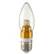 E12/E14/E27 3W Non-Dimmable LED Candle Golden Light Bulb White/Warm White 85-265V