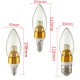 E12/E14/E27 3W Non-Dimmable LED Candle Golden Light Bulb White/Warm White 85-265V