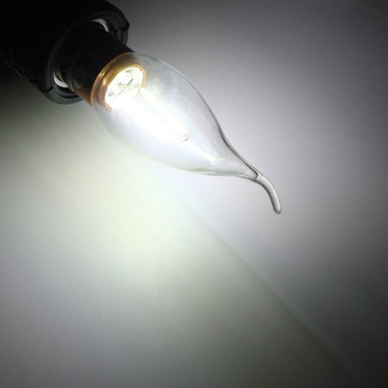 E27 E14 E12 B22 B15 2W LED Filament Edison Plastic&Aluminum Pure White Warm White Light Bulb AC220V