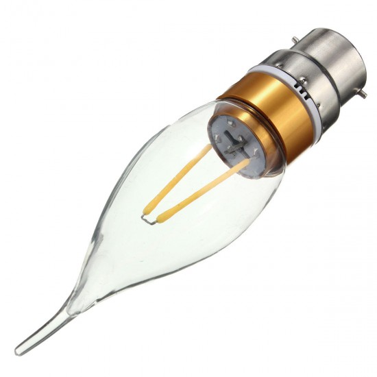 E27 E14 E12 B22 B15 2W LED Filament Edison Plastic&Aluminum Pure White Warm White Light Bulb AC220V