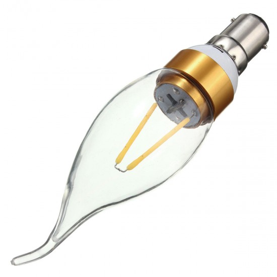 E27 E14 E12 B22 B15 2W LED Filament Edison Plastic&Aluminum Pure White Warm White Light Bulb AC220V