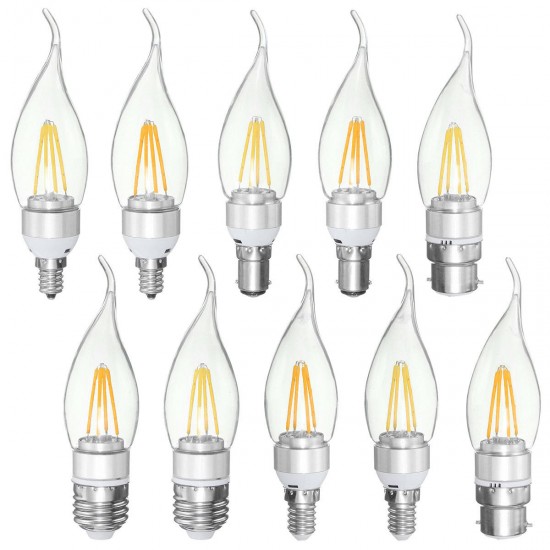 E27 E14 E12 B22 B15 3.5W 4LEDS Pull Tail Edison Pure White Warm White Light Lamp Bulb AC220V