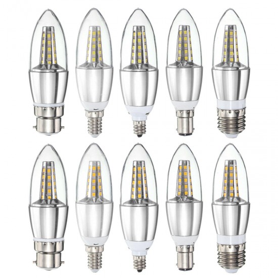 E27 E14 E12 B22 B15 6W 35 SMD 2835 LED Cone Candle Warm White Pure White Light Lamp Bulb AC85-265V