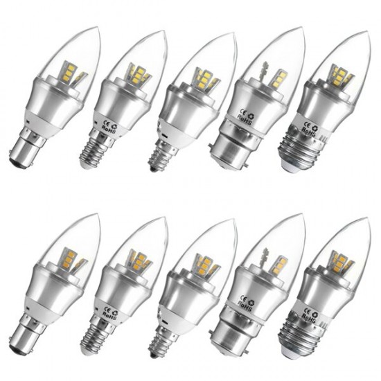 E27/E14/E12/B22/B15 Dimmable LED Bulb 3W SMD 2835 Chandelier Candle Light Lamp AC 220V