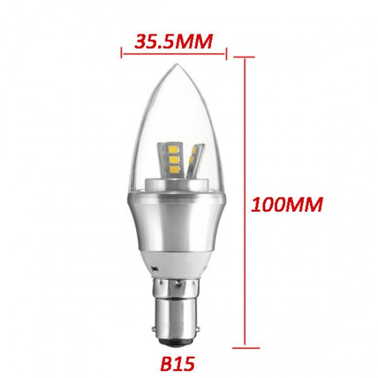 E27/E14/E12/B22/B15 Dimmable LED Bulb 3W SMD 2835 Chandelier Candle Light Lamp AC 220V