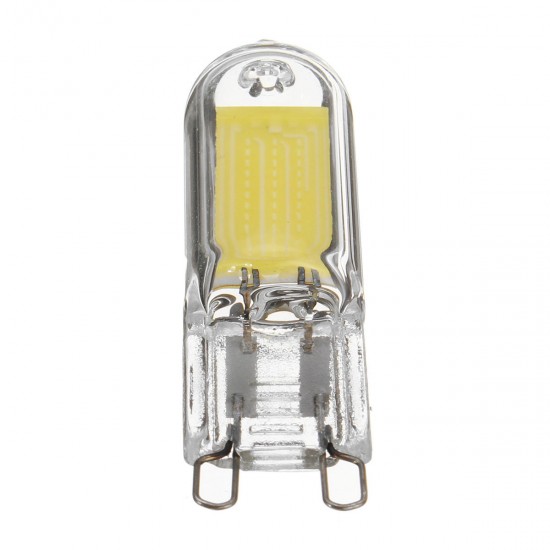 G9 3W COB 260LM Pure White Warm White Glass LED Light Bulb AC110V AC220V