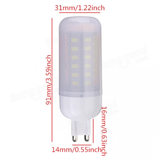 G9 5W 48 SMD 5730 AC 110V LED Corn Light Bulbs With Frosted Cover