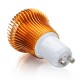 GU10 6W 3 LED Warm White LED Spot Light Bulb AC 110-240V