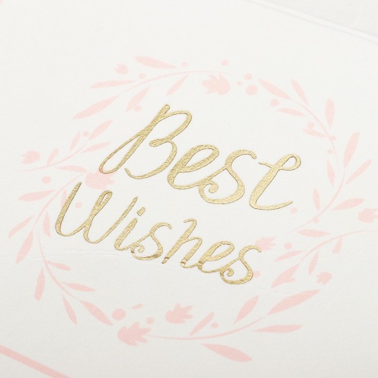 Creative Gilding Greeting Card for Birthday Thanksgiving Day Party Wedding Baking Best Wishes Card