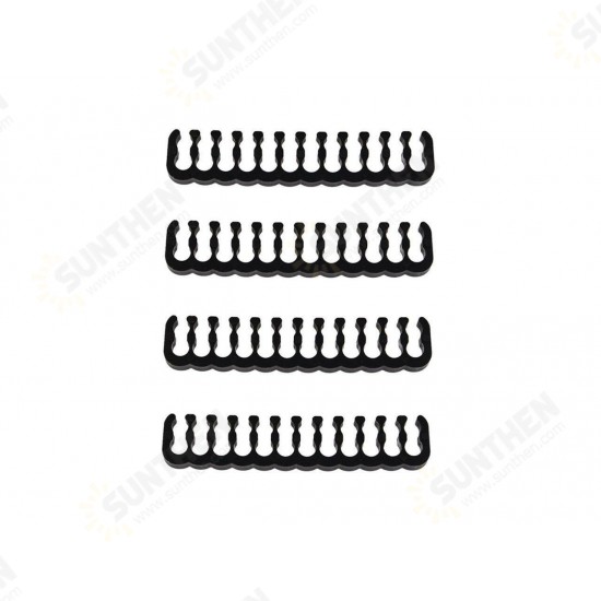 Sleeved Cable 24 Pieces Set Cord Clamp 4x24-Pin/12x8-Pin/8x6-Pin Cable Comb for 3mm Cable Gesleeved Up To 3.4mm Frosted