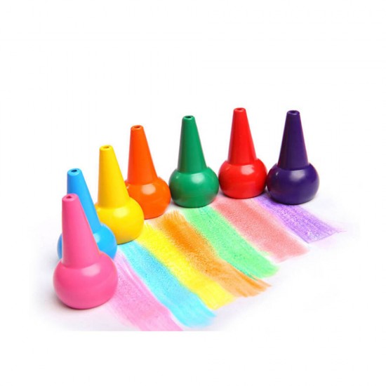 3D 12 Colors Finger Crayons Children's Drawing Beginner Education Student Plastic Crayon Painting Supplies