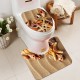 3Pcs Beach Starfish Shell Bathroom Pedestal Rug+Lid Toilet Cover+Bath Mat 45*75cm