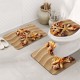 3Pcs Beach Starfish Shell Bathroom Pedestal Rug+Lid Toilet Cover+Bath Mat 45*75cm