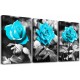 3Pcs/set Rose Canvas Painting Wall Decorative Print Art Pictures Unframed Wall Hanging Home Office Wall Decorations