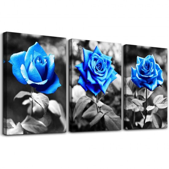 3Pcs/set Rose Canvas Painting Wall Decorative Print Art Pictures Unframed Wall Hanging Home Office Wall Decorations