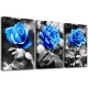 3Pcs/set Rose Canvas Painting Wall Decorative Print Art Pictures Unframed Wall Hanging Home Office Wall Decorations