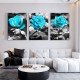 3Pcs/set Rose Canvas Painting Wall Decorative Print Art Pictures Unframed Wall Hanging Home Office Wall Decorations