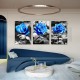 3Pcs/set Rose Canvas Painting Wall Decorative Print Art Pictures Unframed Wall Hanging Home Office Wall Decorations