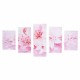 5 Pcs Wall Decorative Oil Painting Canvas Print Flower Wall Art Pictures Frameless Wall Hanging Decorations for Home Office