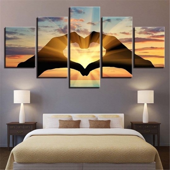 5 Pcs Wall Decorative Painting Couple Love Group Wall Decor Art Pictures Canvas Prints Home Office Hotel Decorations