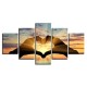 5 Pcs Wall Decorative Painting Couple Love Group Wall Decor Art Pictures Canvas Prints Home Office Hotel Decorations