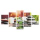 5Pcs Canvas Painting Candle Scenery Picture Wall Decorative Print Art Pictures Frameless Wall Hanging Home Office Decorations